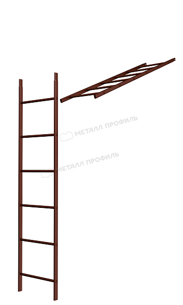 Такую продукцию, как Лестница кровельная стеновая дл. 1860 мм без кронштейнов (8017), можно купить в Компании Металл Профиль.
