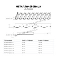 Металлочерепица МЕТАЛЛ ПРОФИЛЬ Монтерроса-SL (PURMAN-20-6005-0.5)