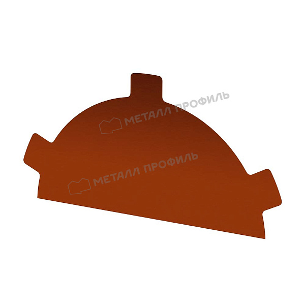 Заглушка конька круглого R80 простая (AGNETA-20-Copper\Copper-0.5) ― купить по доступной стоимости ― 2980 тнг. ― в Алматы.