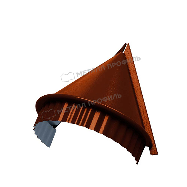 Заглушка конька круглого R80 конусная (AGNETA-20-Copper\Copper-0.5) ― заказать по умеренной стоимости (6265 тнг.) в Алматы.